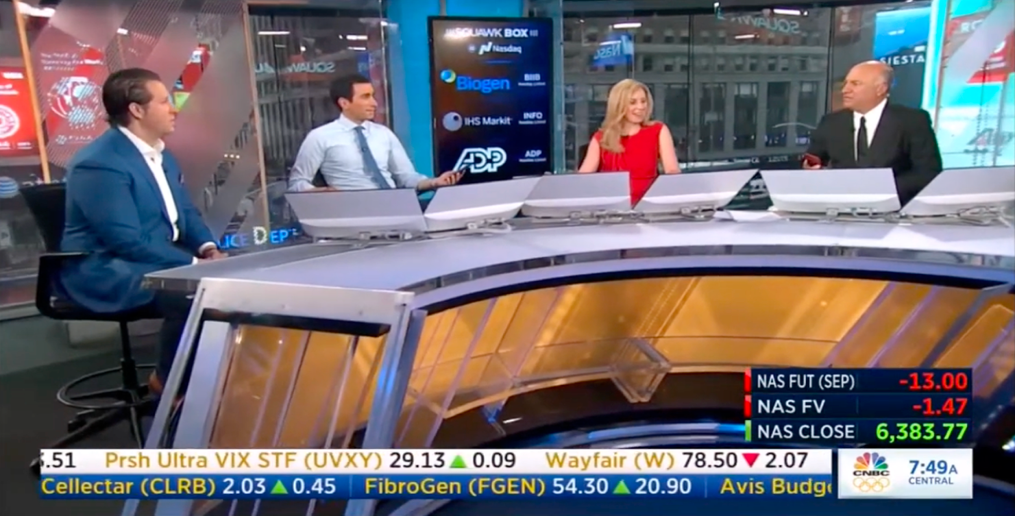 Sam Caucci on CNBC Squawk Box with Kevin O'Leary